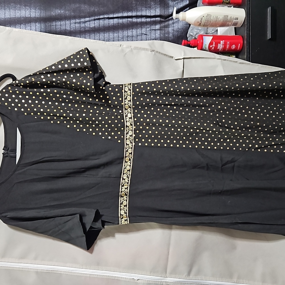 Black n gold dress